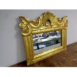 A contemporary gilt framed overmantel mirror