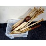 A box of wooden throwing club,