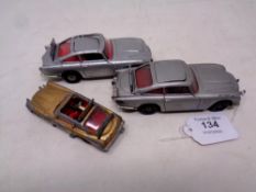 Vintage Corgi James Bond 007 Aston Martin DB5 #270 (x2) and #261