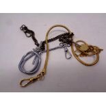 A quantity of pocket watch chains,
