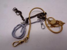A quantity of pocket watch chains,