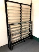 A 4'6 contemporary metal bed frame