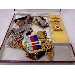 A quantity of commemorative medals, enamelled examples,