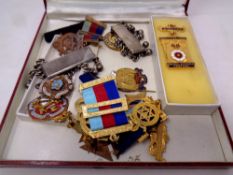 A quantity of commemorative medals, enamelled examples,