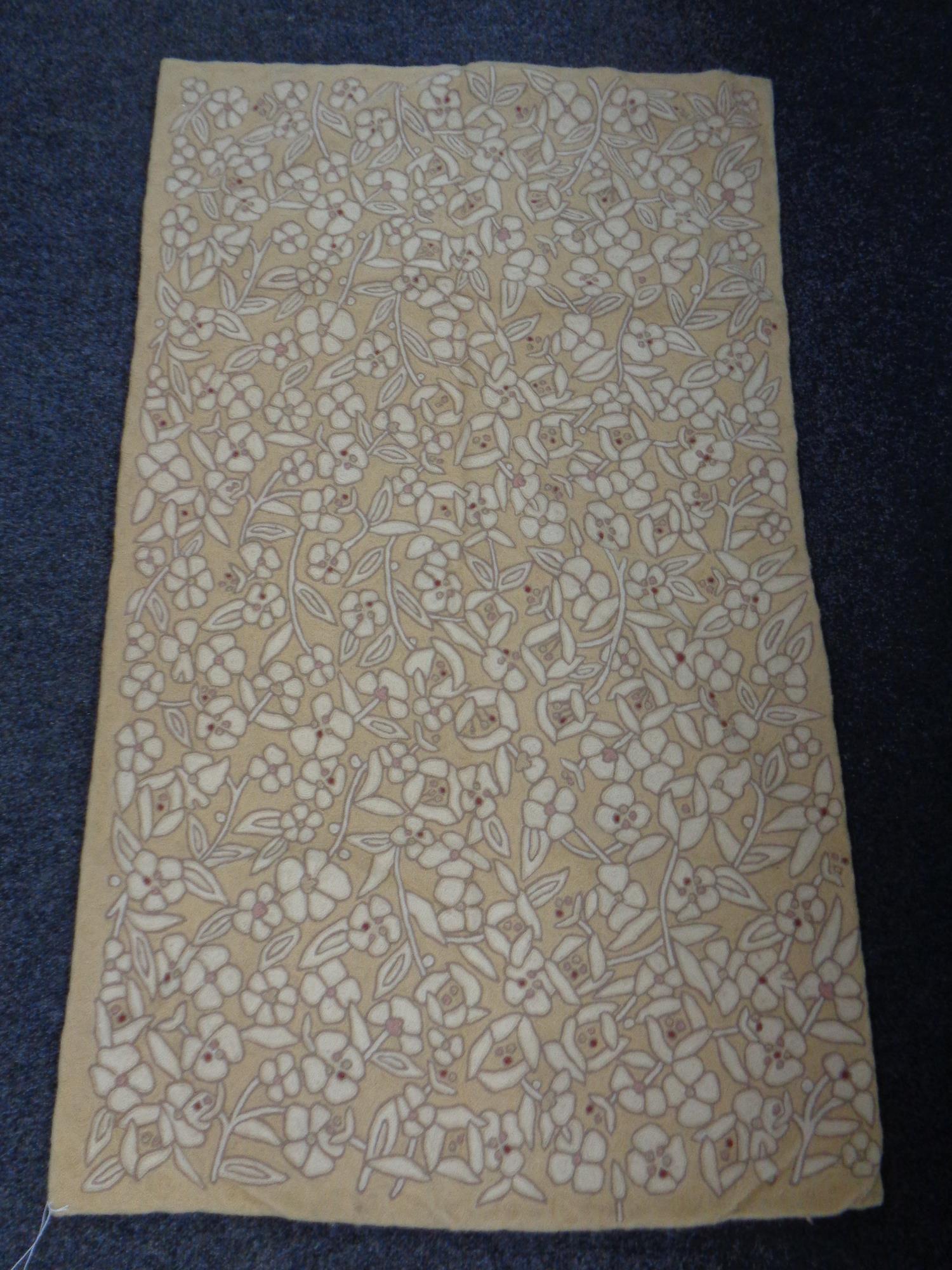 A Kashmir chain stitch rug,