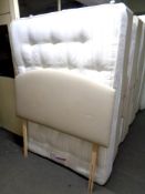 A 4'6 storage divan set with Perfecta Back Care firm mattress