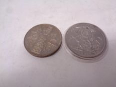 Two 5 shilling pieces