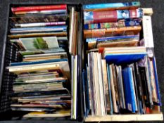 Two crates containing a large quantity of hardback and softback volumes relating to North Tyneside,