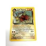 Pokemon - An original Dark Dugtrio 6/82 holographic shiny card.