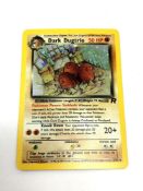 Pokemon - An original Dark Dugtrio 6/82 holographic shiny card.