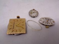 Three watch movements including Tudor