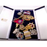 A quantity of masonic medals