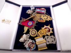 A quantity of masonic medals