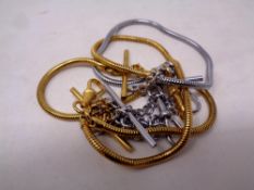 A quantity of pocket watch chains