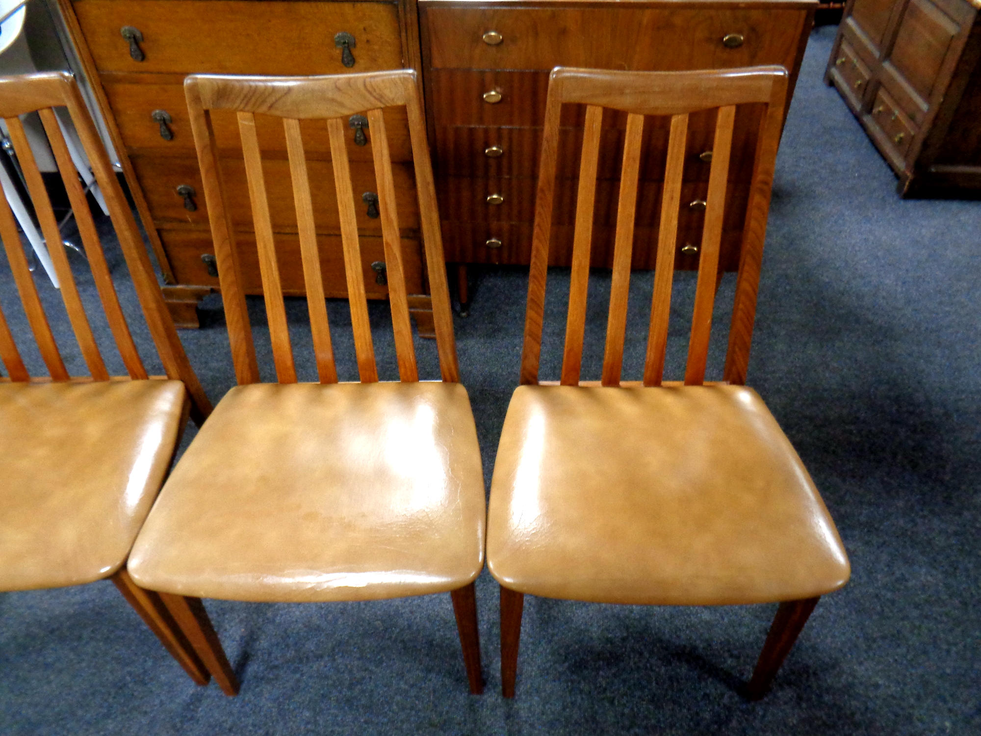 A set of 20th century teak G Plan railback chairs - Image 2 of 2