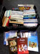 A crate containing large quantity of softback volumes relating to history of counties,