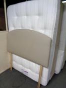 A 4'6 storage divan set with Perfecta Back Care firm mattress