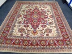 A floral Axminster carpet,
