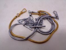 A quantity of pocket watch chains