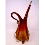 A 20th century Venetian glass pitcher vase,