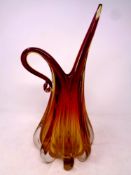 A 20th century Venetian glass pitcher vase,