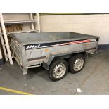 An aluminium twin axle Erde 234 x 4 model trailer,