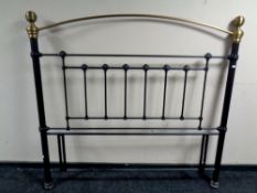 A Victorian style 5ft metal bed head