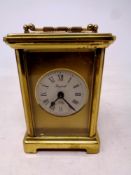 A brass cased French eight day carriage clock by Bayard