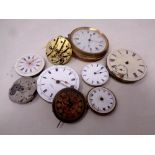 A quantity of pocket watch movements