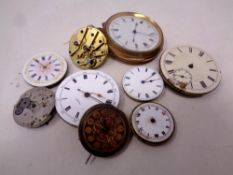 A quantity of pocket watch movements