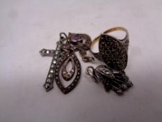 A small quantity of marcasite and other jewellery