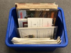 A box containing military maps, military books, LP's including military band music,