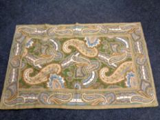 A chain stitch rug,