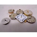 A small quantity of watch movements, Omega, Cartier, Longines,