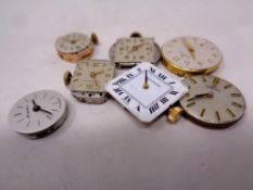 A small quantity of watch movements, Omega, Cartier, Longines,