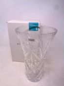 A Royal Doulton Newbury flared cut glass vase,