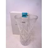 A Royal Doulton Newbury flared cut glass vase,