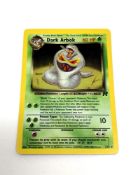 Pokemon - An original Dark Arbok 2/82 holographic shiny card.