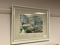 Peter Gray (Contemporary), Jean's Cottage, Staward Pele, watercolour, 27cm by 18cm.