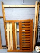 A 4ft pine bed frame