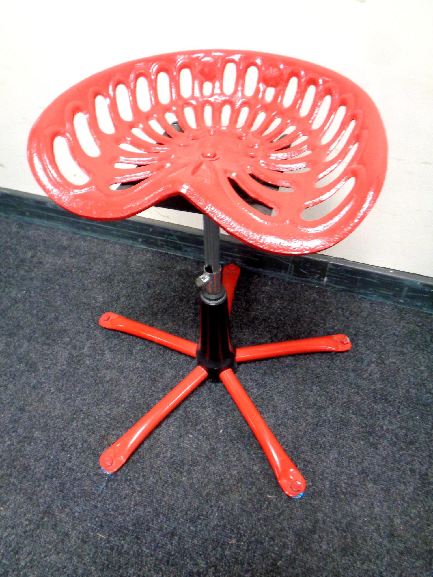 A tractor seat stool