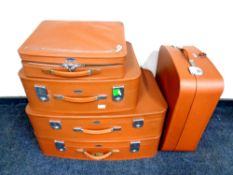 A 20th century Revelation fibre glass five piece luggage set