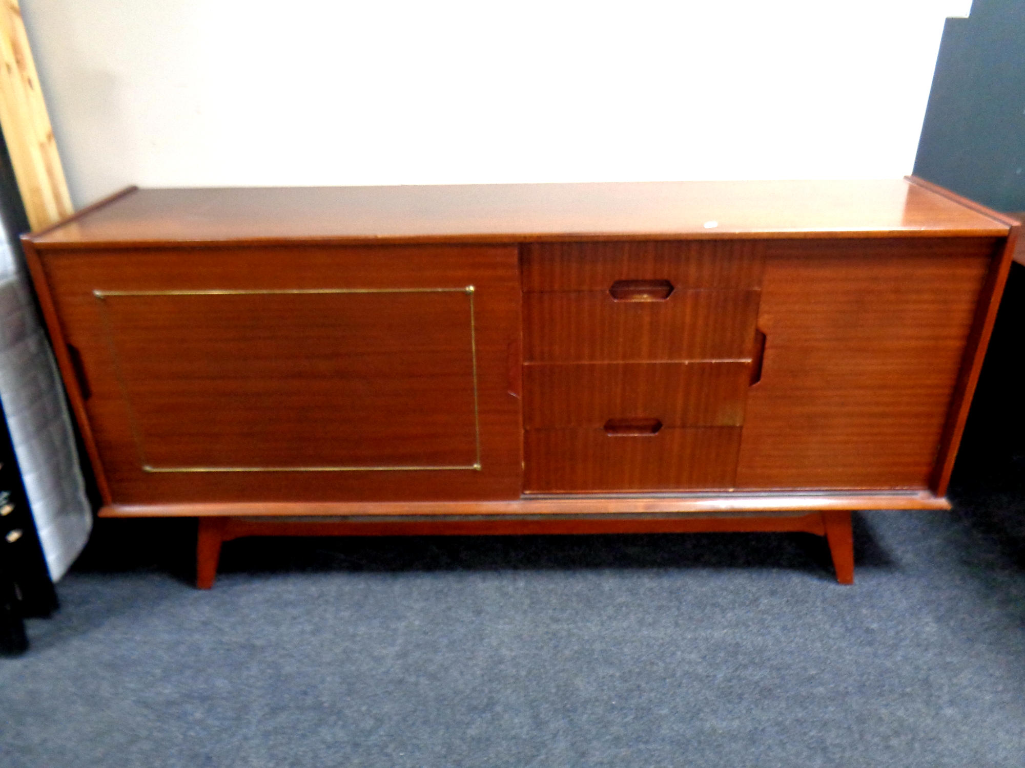 A mid 20th century CWS Furniture six piece teak dining room suite comprising of sideboard,