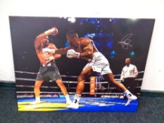 A digital boxing print on canvas,