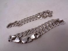 Two silver bracelets