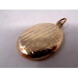 A gold plated vintage locket