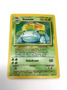 Pokemon - An original 1990's Venusaur 15/102 holographic shiny card.