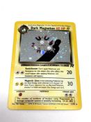 Pokemon - An original 1990's Dark Magneton 11/82 holographic shiny card.