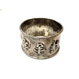 A Chinese silver napkin ring by Wang Hing, stamped Wang Hing 90,