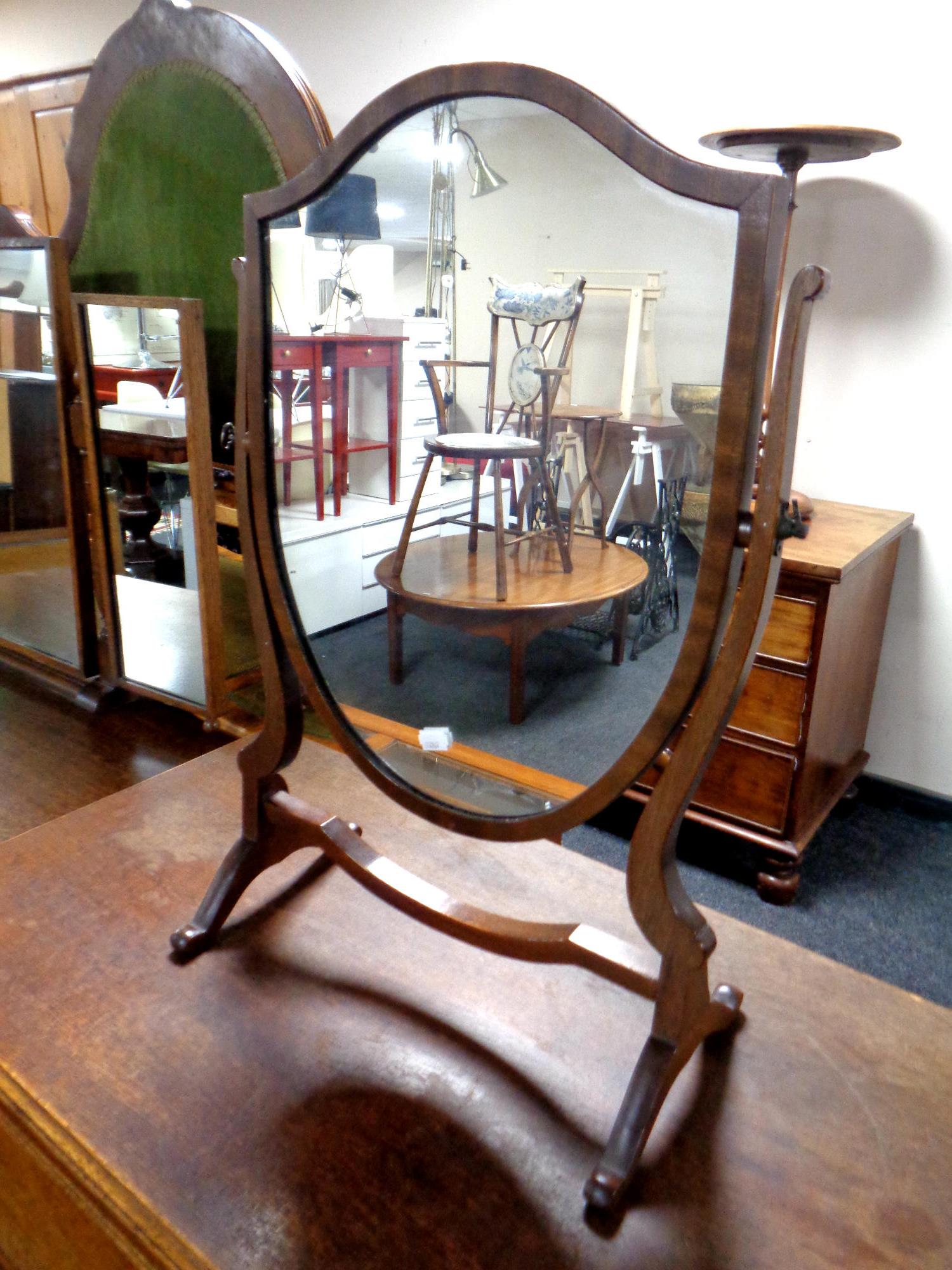 Two 19th century swing dressing table mirrors - Image 2 of 2